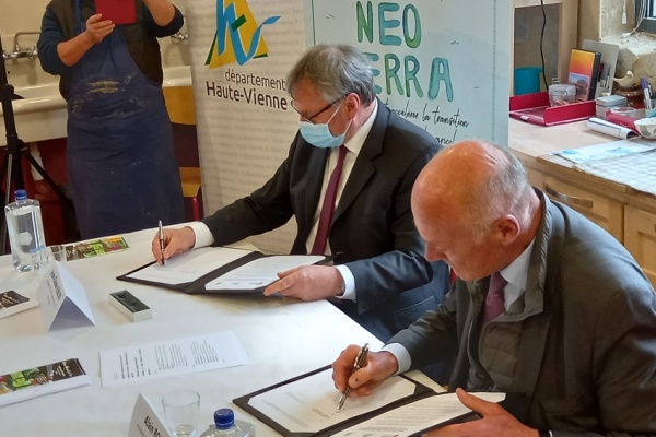 La convention Néo Terra signée entre la Région Nouvelle-Aquitaine et le département de la Haute-Vienne