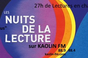 Trois nuits de la Lecture pour lecteurs en panne sur Kaolin FM!