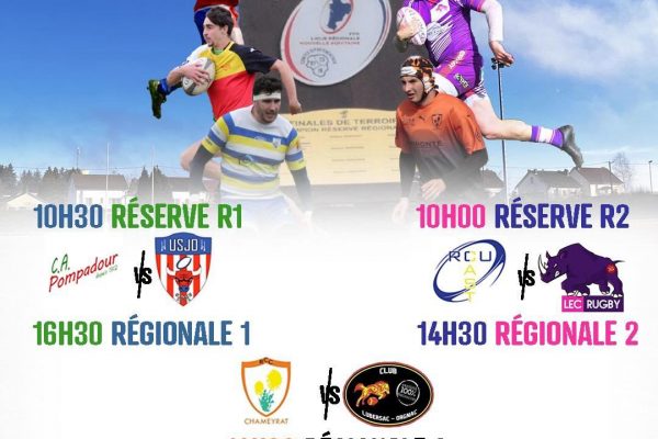 Saint-Yrieix la Perche : Finales de rugby dimanche