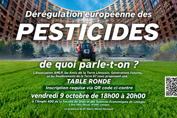 Pesticides : le projet européen Omnibus X en débat à Limoges